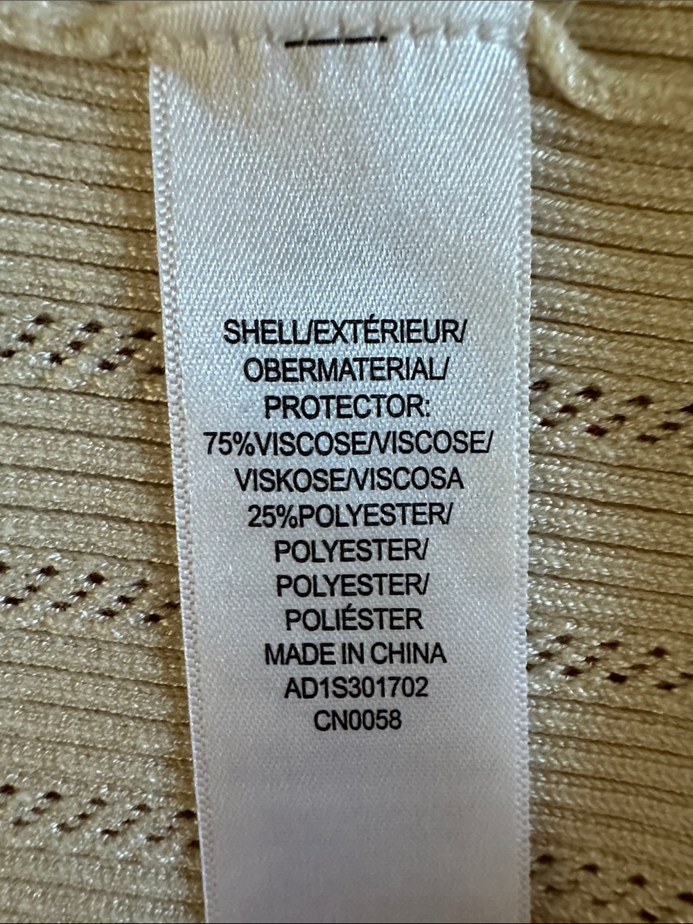 Adrianna Papell Cream Polo Top Black Trim Ribbed Knit, Size Large - Picture 7 of 8
